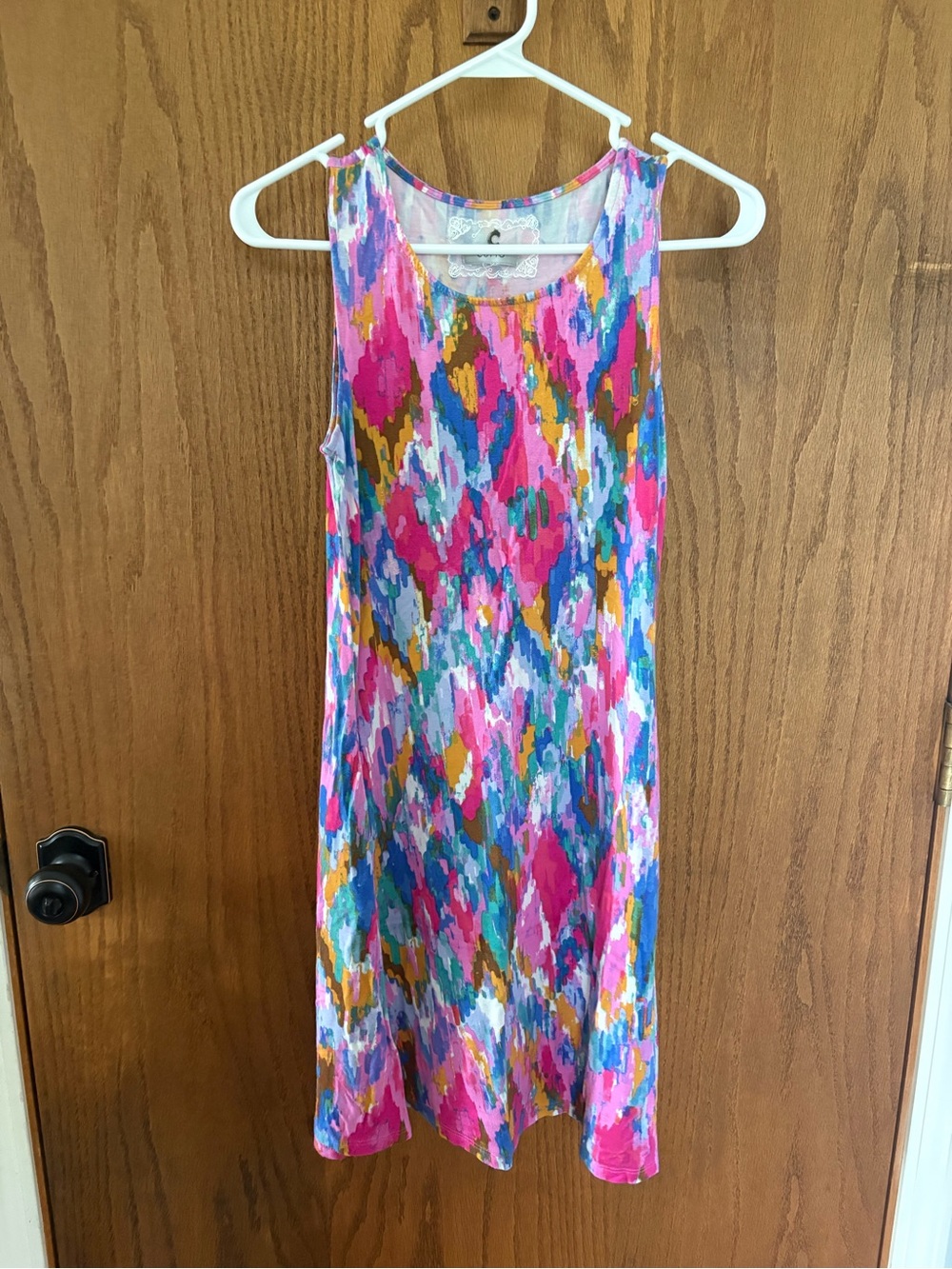Cupio Multicolor Abstract Print Sleeveless Dress